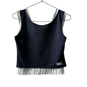 Everlast Black Boxy Crop Tank Top